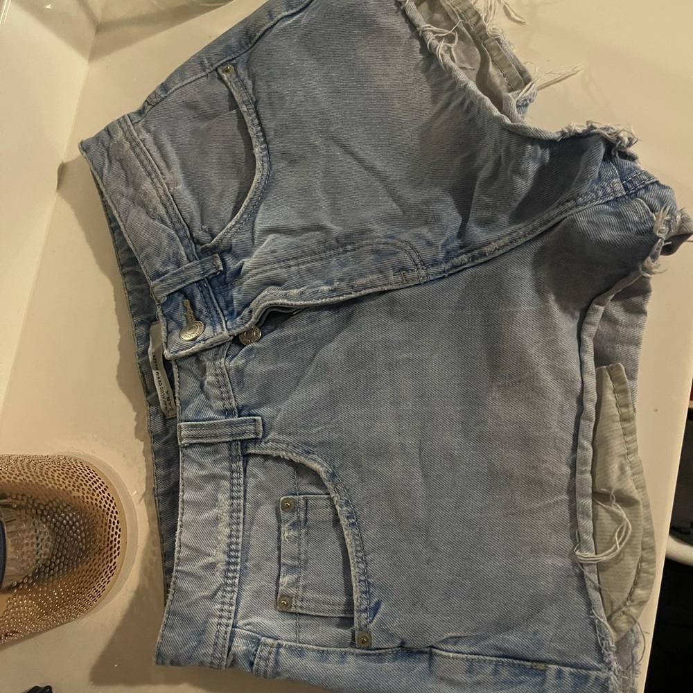 Zara mini jean shorts size 2 blue